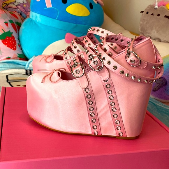 RARE!! Dolls Kill Ballet Slippers Platforms Sonata Shoes - Picture 2 of 7